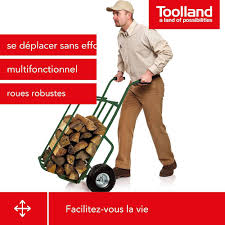 Chariot de Transport pour Bois de Chauffage Toolland - Pratique et Robuste