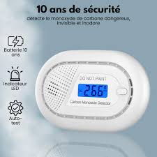 Aroha Détecteur Monoxyde Carbone Interconnecté - Sécurité Avancée pour Votre Foyer