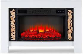 Chauffage Cheminée Électrique Décoratif avec Télécommande Programmable