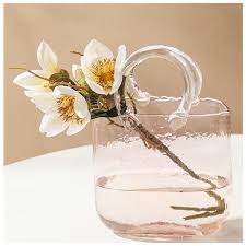 Vase Original en Verre de Style Centres - Rose