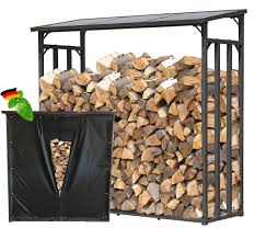 Abri de Protection Intempéries pour Bois de Chauffage - Quick Star 143x70x145cm