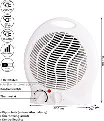 Radiateur Ventilateur avec Protection Contre la Surchauffe et Basculement